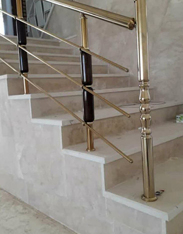 نرده ترکیب چوب و استیل